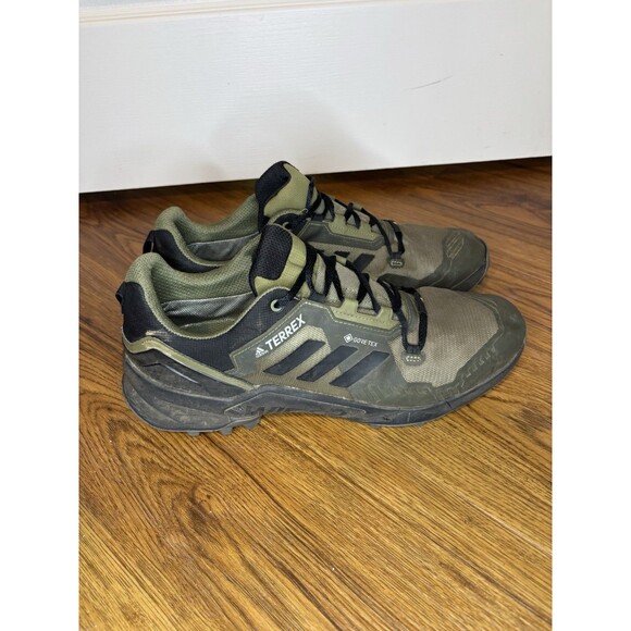 Adidas Terrex Gore-Tex Trail Shoes Mens Olive Green Good Waterproof Hiking